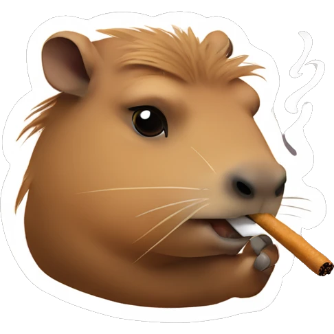 Capybara smoking  emoji