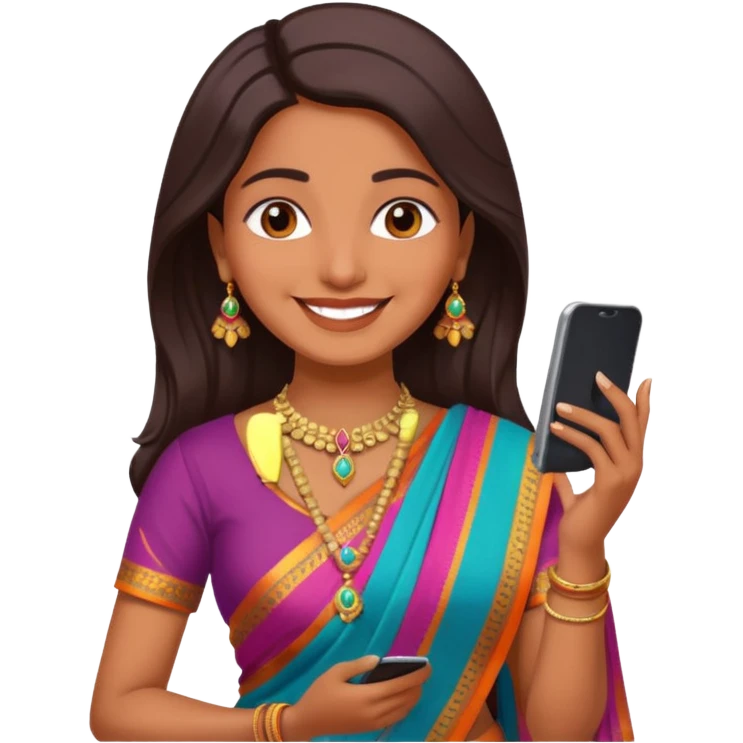 generate an indian aunty calling emoji