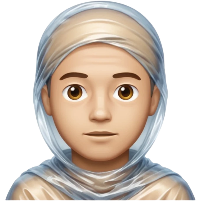 male body wrapped in plastic wrap emoji