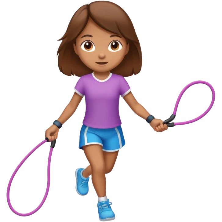 small girl skipping rope emoji