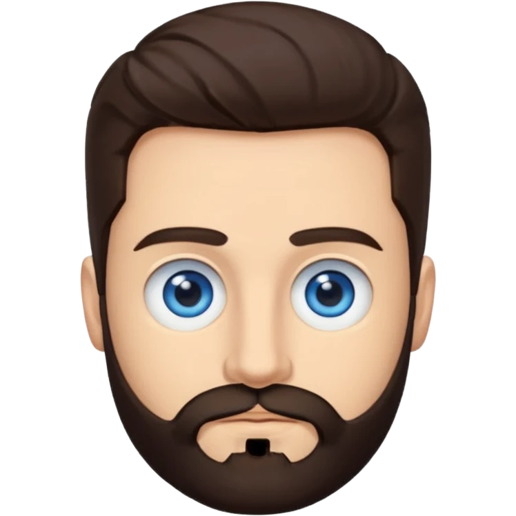Frankie Zulferino (b.1990) with blue eyes, dark brown hair and beard emoji