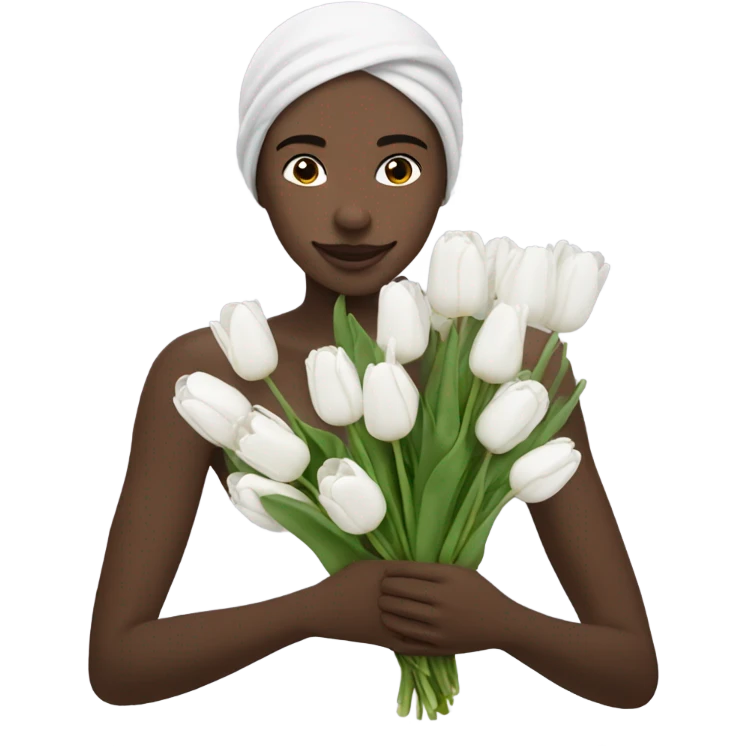 Cosmonaft giving white tulips emoji
