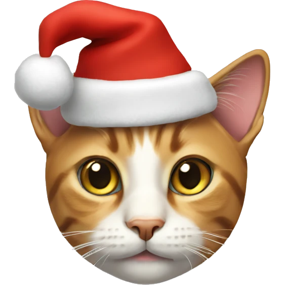 Cat with Christmas hat emoji