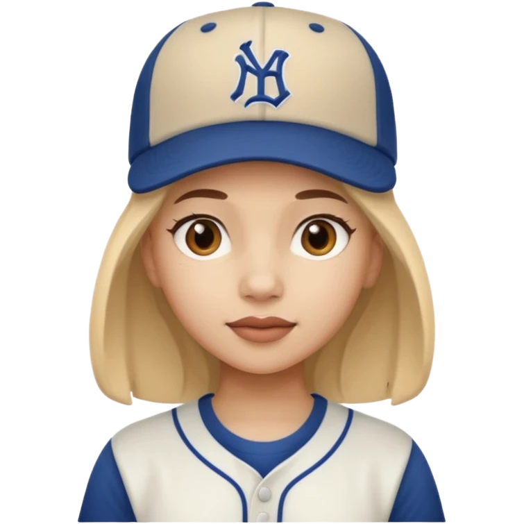 baseball hatted girl emoji