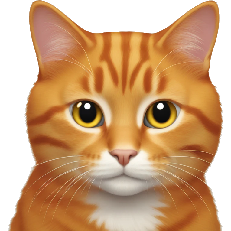 orange cat with red hair emoji
