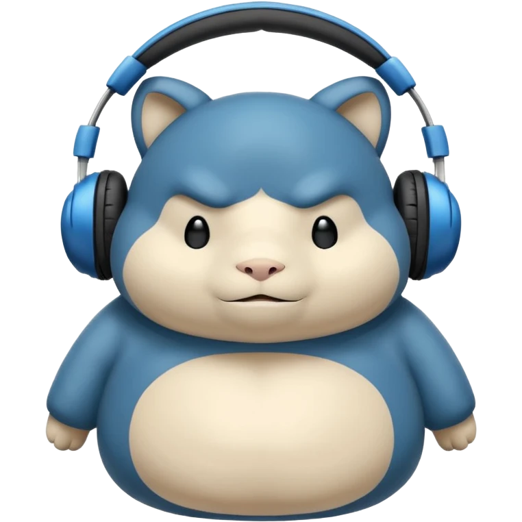 Snorlax con audífonos emoji
