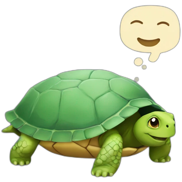 Chat sur une tortue emoji