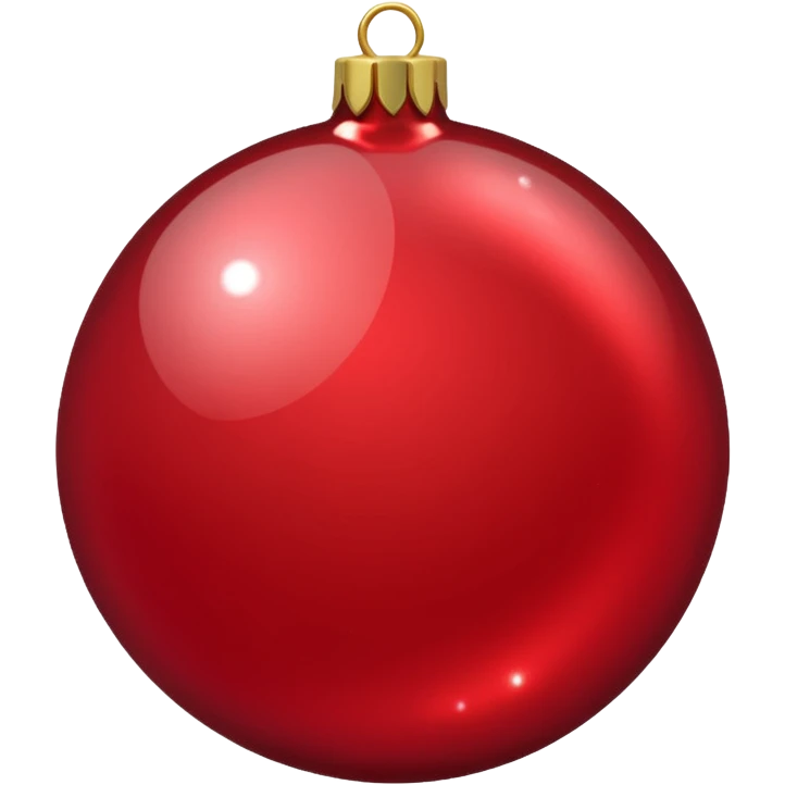 christmas sparkly red ornament emoji