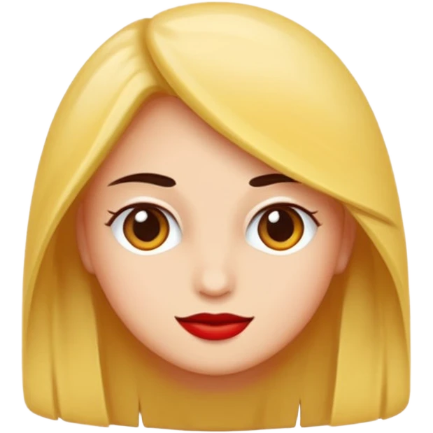kadın kırmızı küpeli sarışın emoji