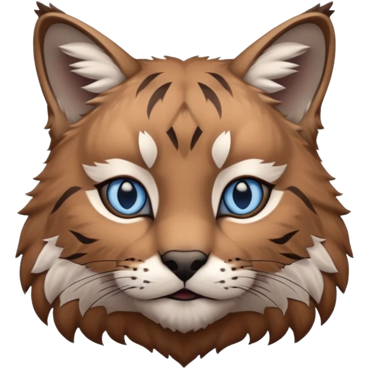 Bobcat with blue ees emoji
