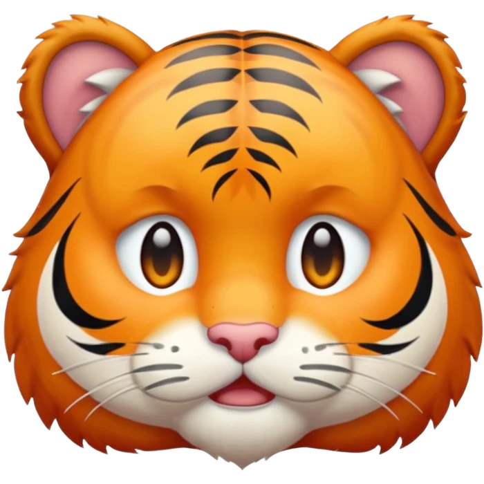 The little fluffy tiger is crying emoji
