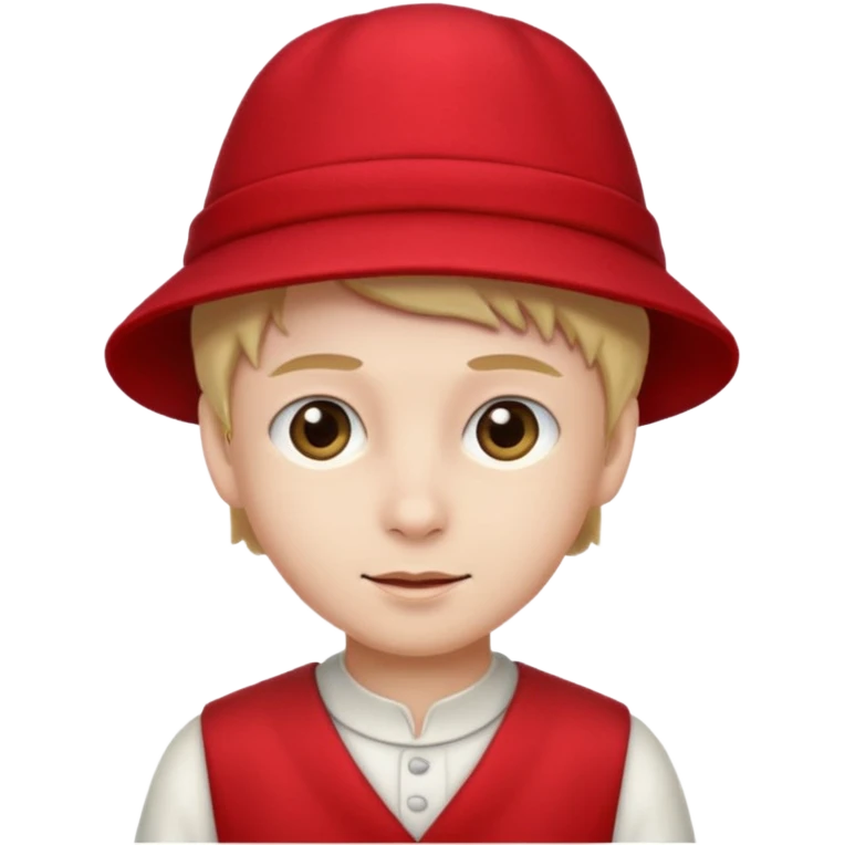 red hat and red dress boy emoji