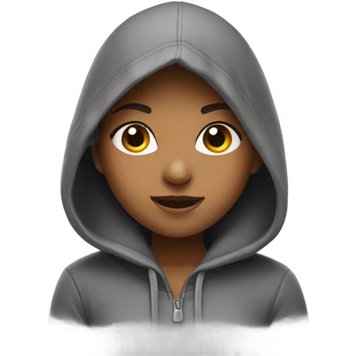 girl wearing a hoodie  emoji