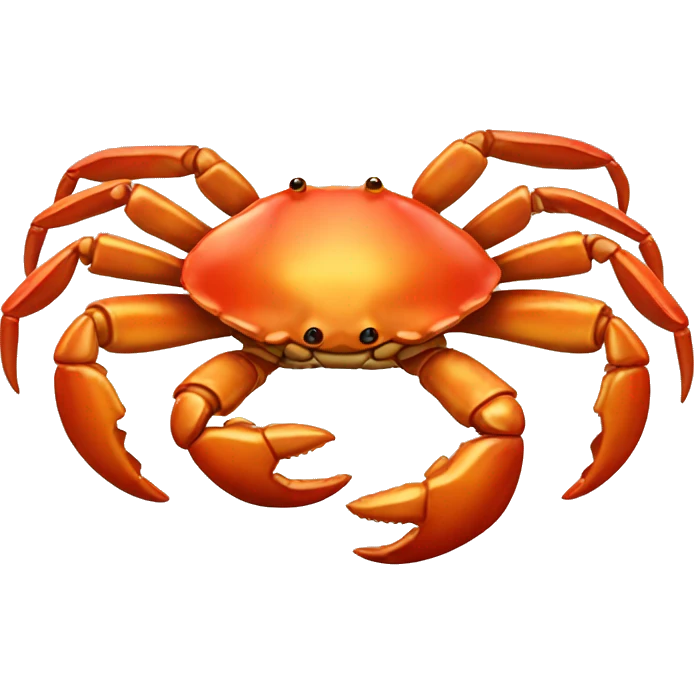 Shiny crab emoji