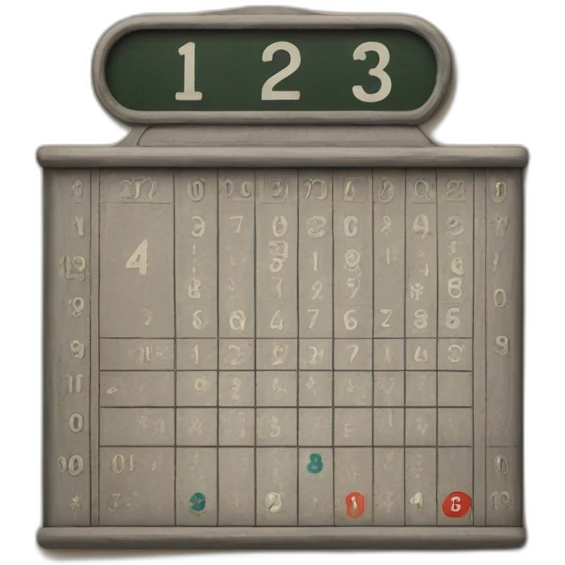 old scoreboard with number 1 emoji