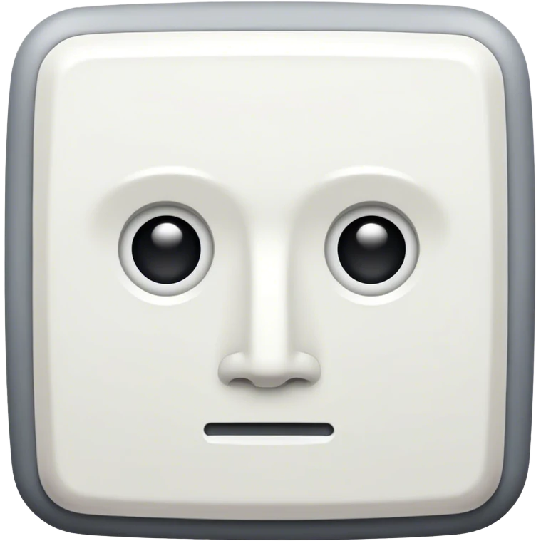 Square man with square body emoji