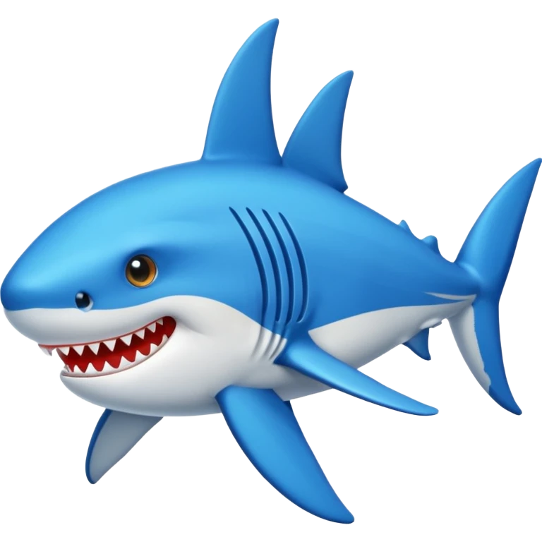 Un tiburón con tenis azules emoji
