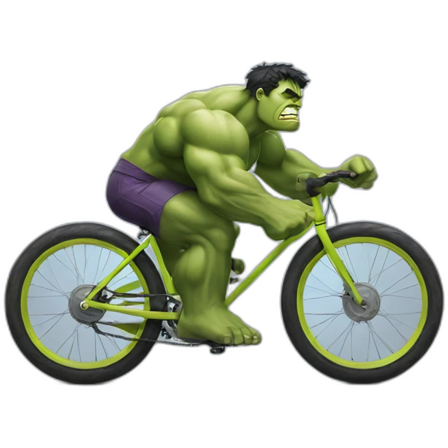 Hulk riding Bike emoji