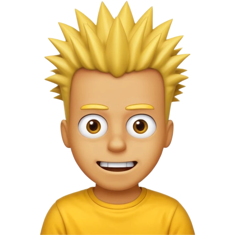 bart Simpson with yello shirt emoji