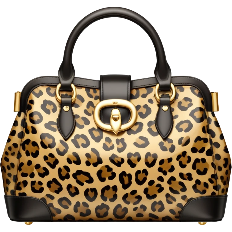 leopard print luxury bag  emoji
