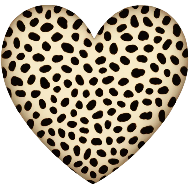 Jaguar print heart emoji