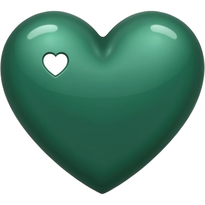 сердечко темно-зеленого цвета emoji