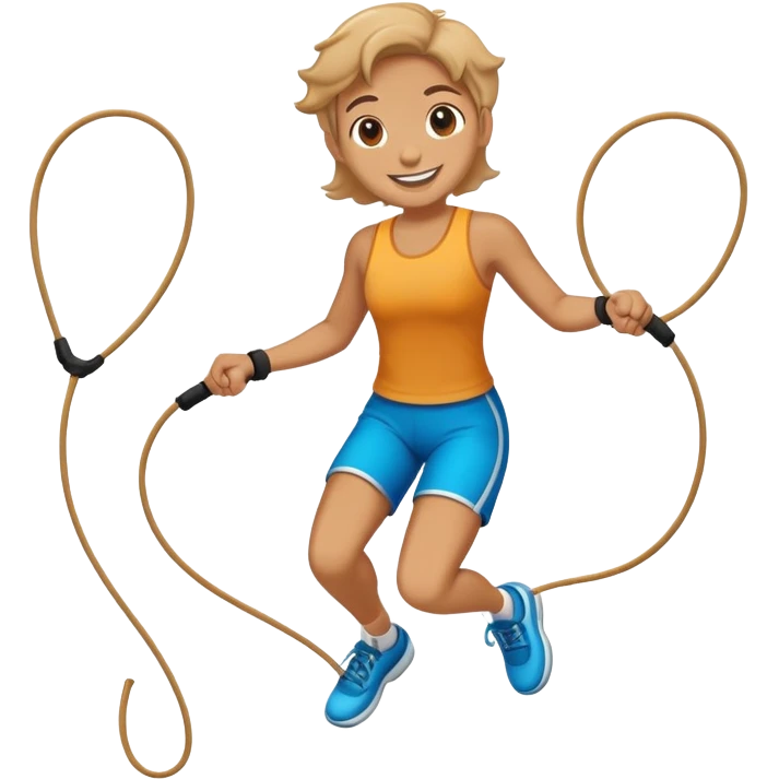 smiling person jumping rope emoji