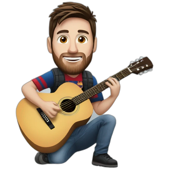 Messi playing the guitar  emoji