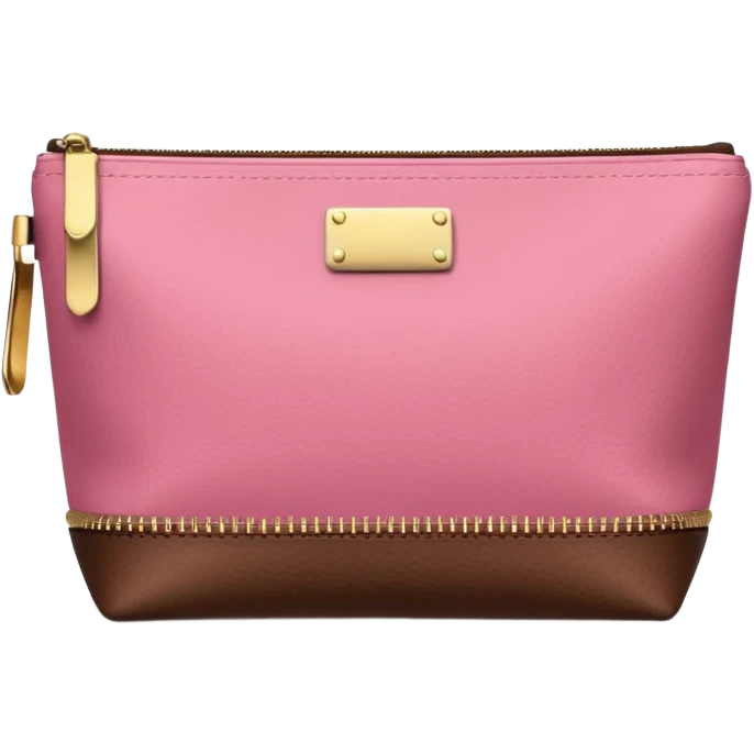 pink and brown modern makeup bag emoji
