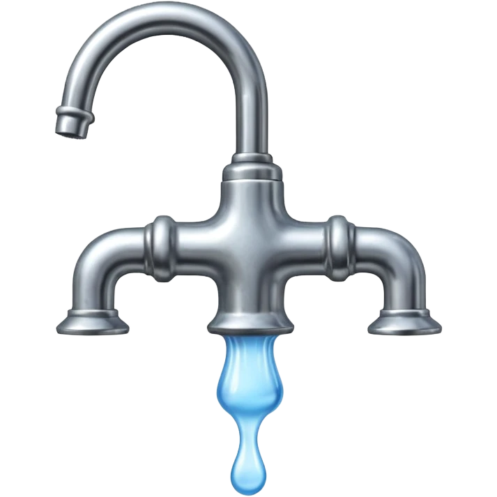 
water pouring from an OLD tap, 1980 emoji