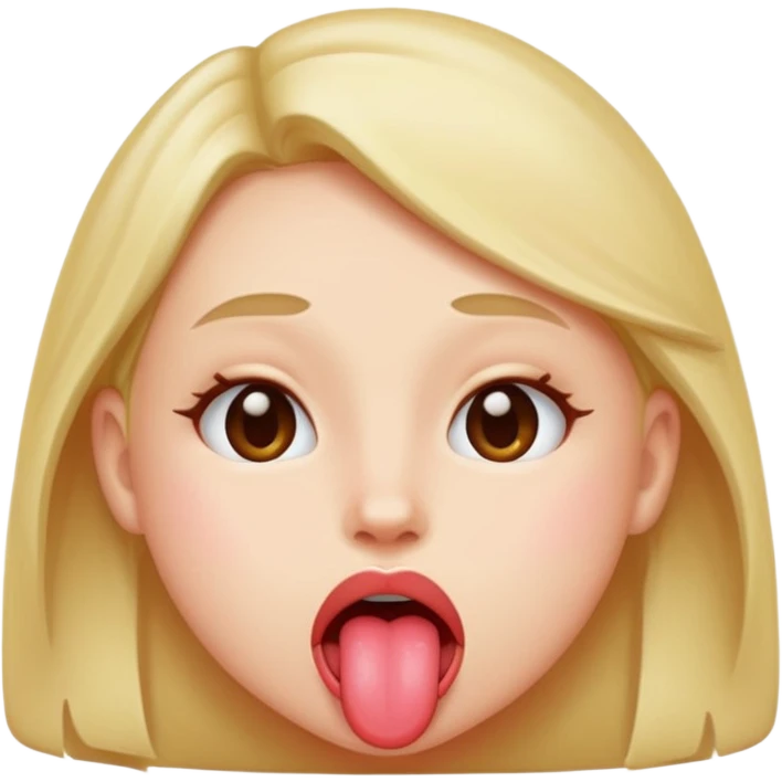 Tongue out while blushing  emoji