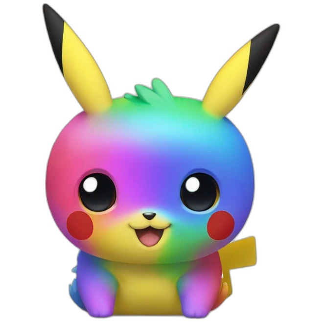 rainbow pikachu emoji