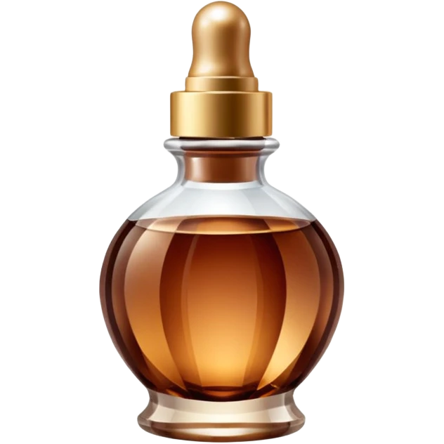 Organic cosmetic in a brown cristal bottle emoji
