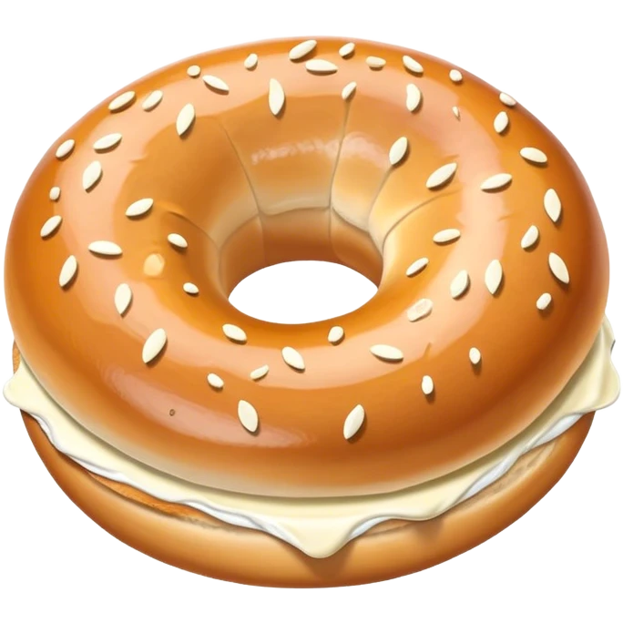 Bagel with cream cheese  emoji