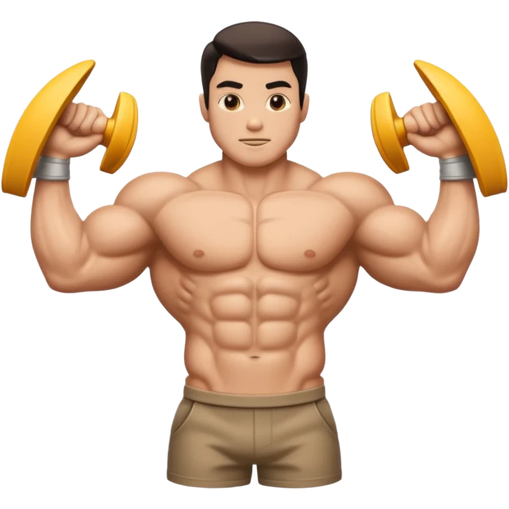 Half plane half muscle emoji