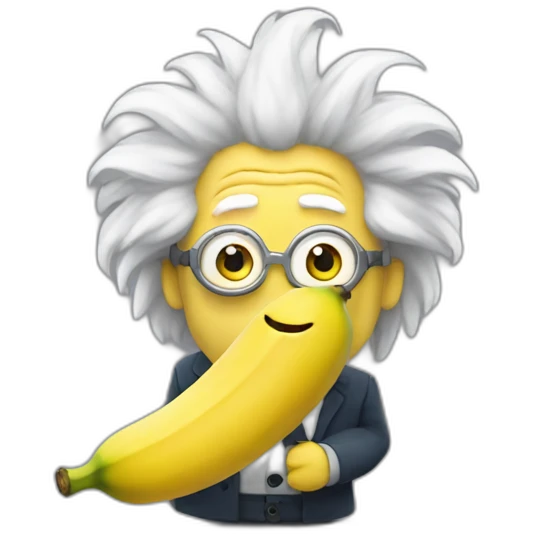 einstein minion banana emoji