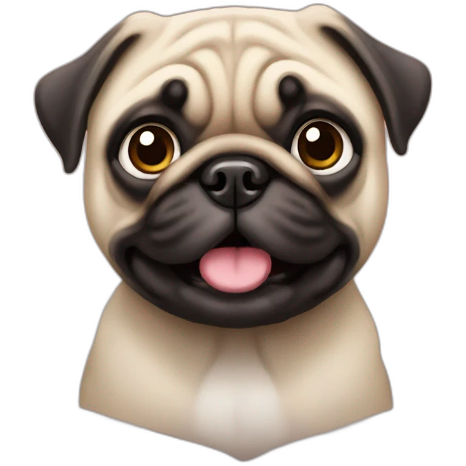 little cute pug emoji