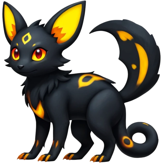 Salandit-Umbreon-Litten-Fakémon-hybrid-creature (full body)  emoji