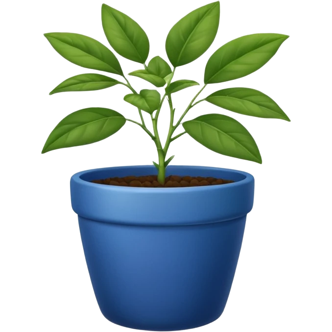 Plant in a blue pot emoji