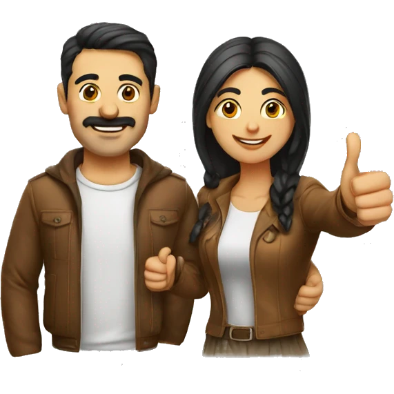 TURKISH COUPLE WITH THUMBS UP emoji