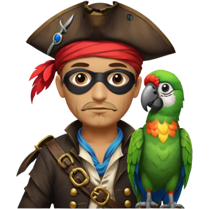 pirate and parrot emoji