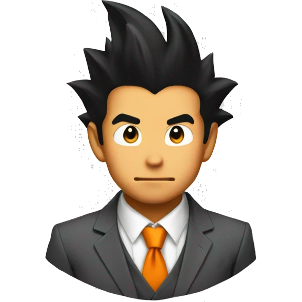 Goku in a suit emoji