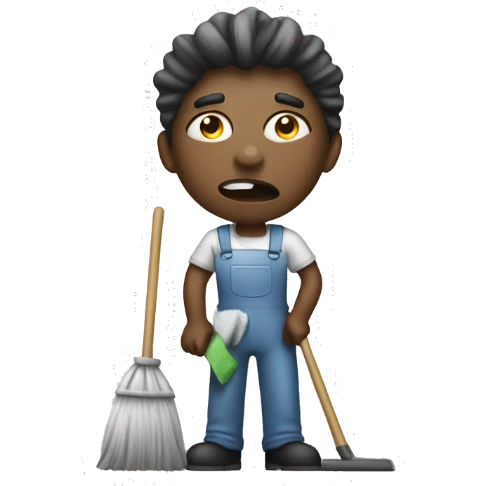 cleaner with bad attitude  emoji