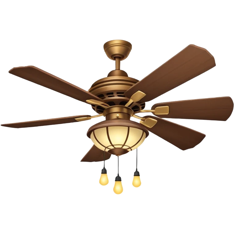Ceiling Fan – wide-blade wooden fan spinning gently above lantern lights. emoji