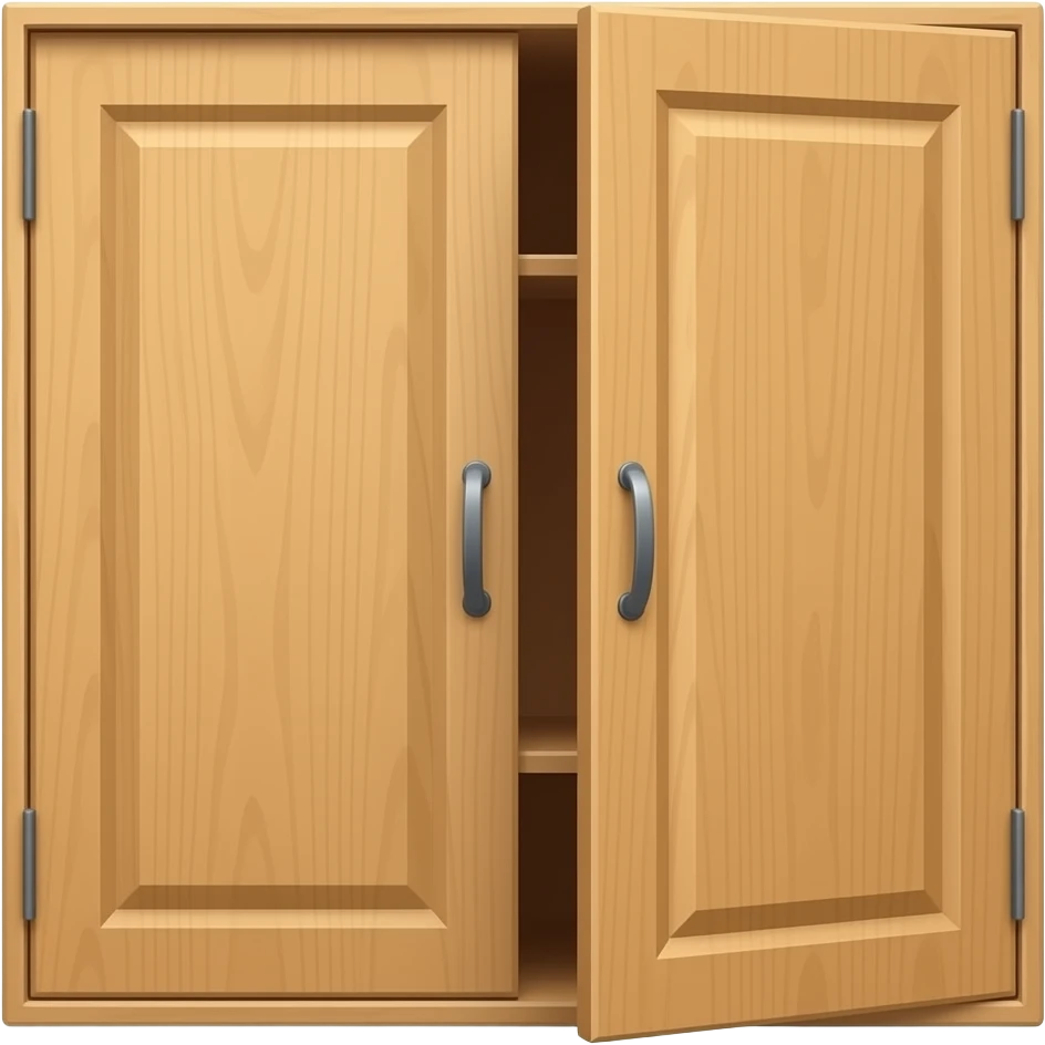 a simple closed wardrobe with 2 doors in front view that doesnt look like a closed door emoji