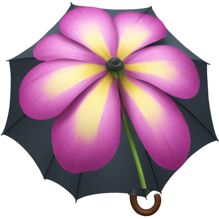 big flower on umbrella emoji