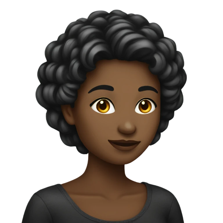 FILLE CHEVEUX NOIRS emoji