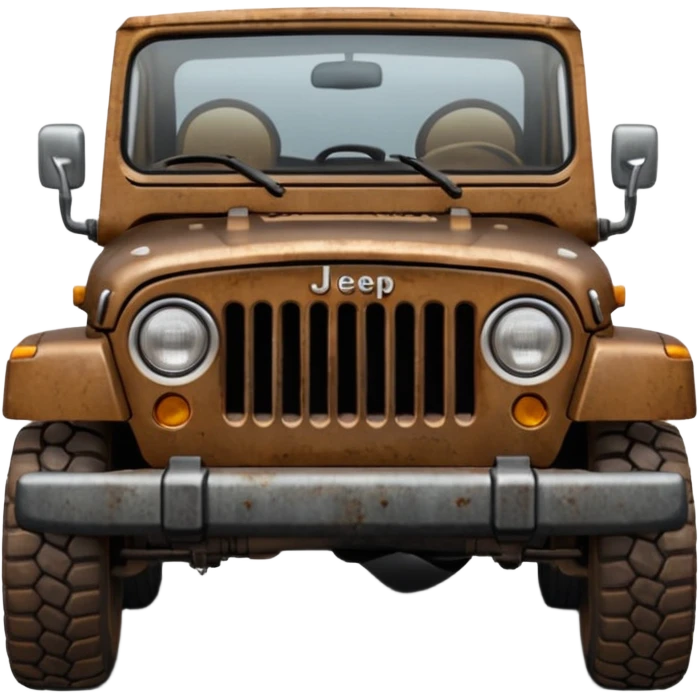 brown jeep front emoji