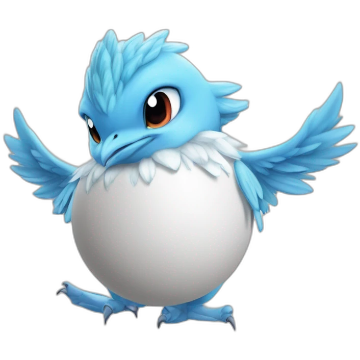 crazy funny stupid Articuno pokemon baby's realistic boku no pik o egg dual art artist emoji