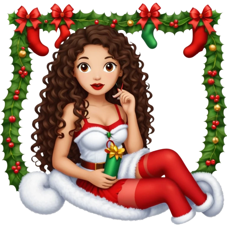 Красивая брюнетка с локонами и септумом в носк emoji